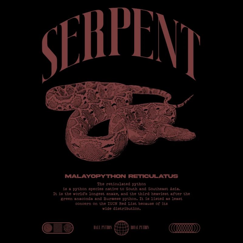 Reticulated Python Reptile Keeper Streetwear