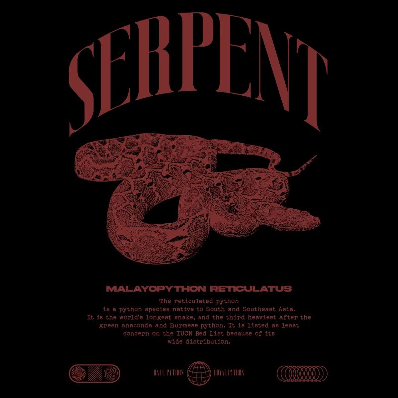 Reticulated Python Reptile Keeper Streetwear