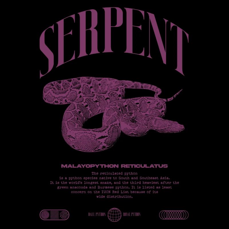 Reticulated Python Reptile Keeper Streetwear