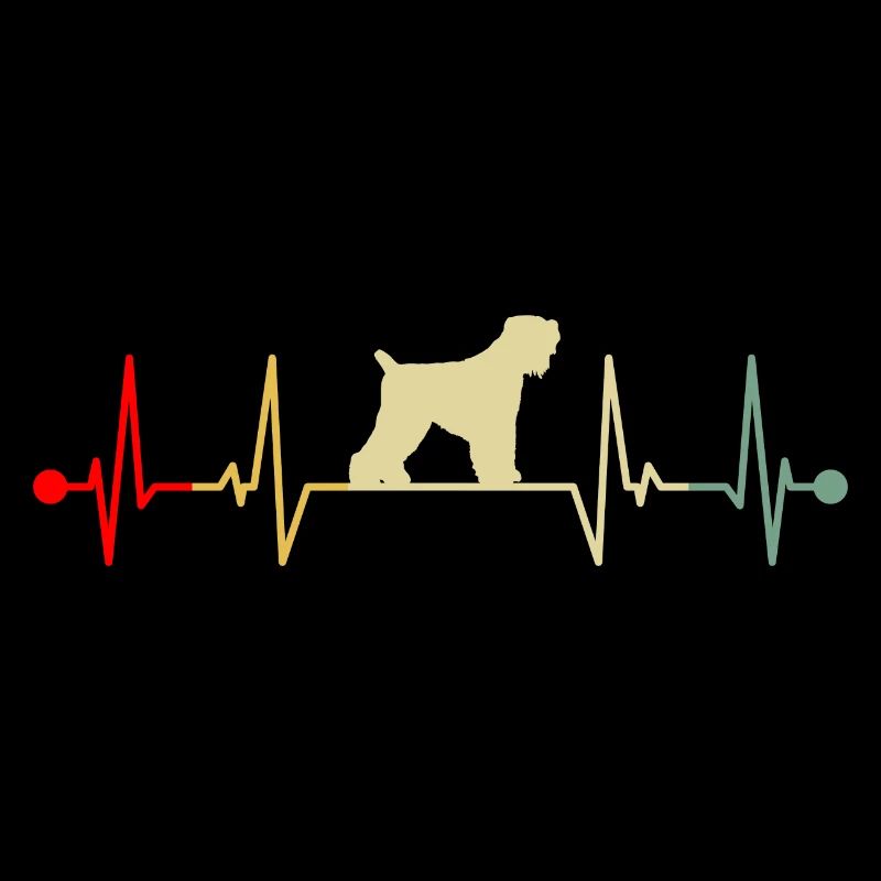 Black Russian Terrier Herzschlag Vintage