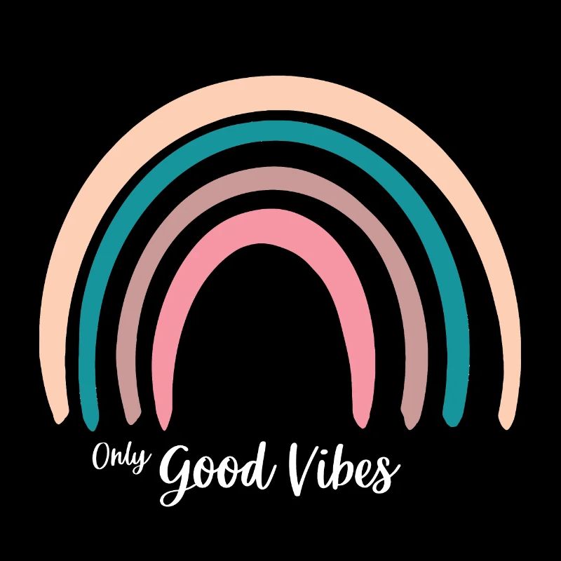 Only Good Vibes. Rainbow Geschenk Boho T-Shirt