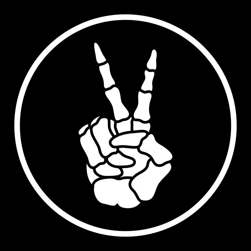 Hand Peace Skeleton