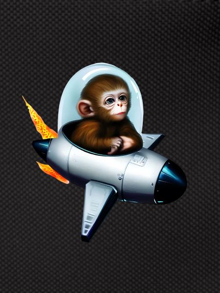 Astronaut Monkey Rocket Space