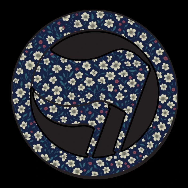Alerta Antifa motif fleur