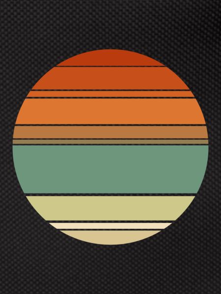 Retro Sunset Background Circle