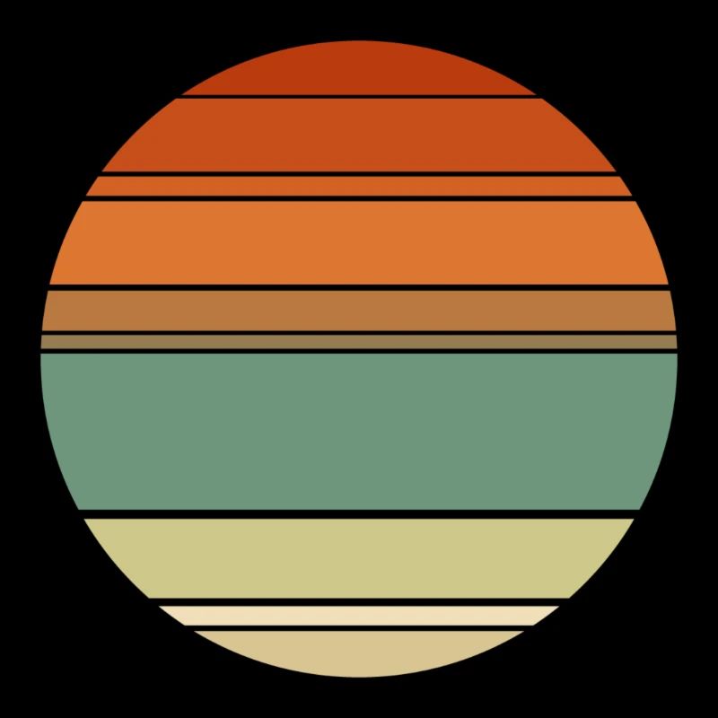 Retro Sunset Background Circle