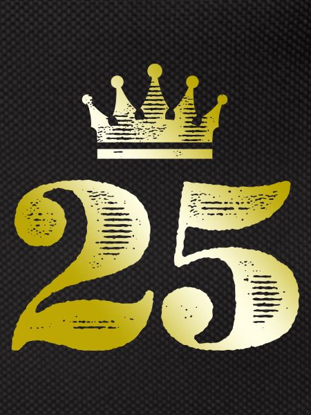 25 Number Crown Gold