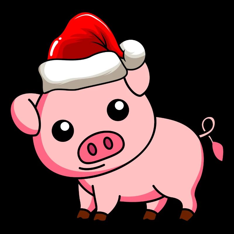 Schwein Comic Weihnachten