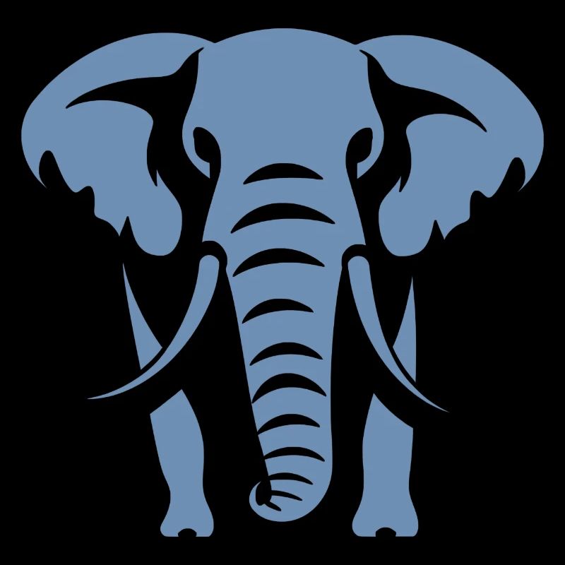 Logo blanc Silhouette d’éléphant