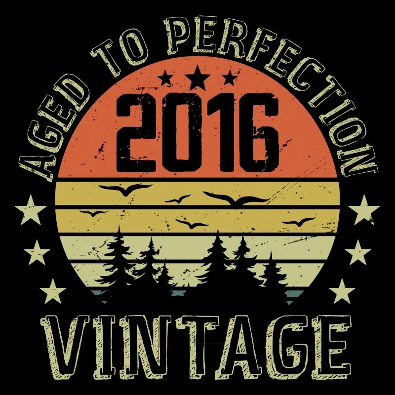 2016 Vintage Born 2016 Birthday Gift 2016