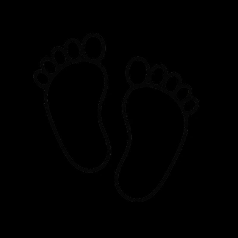 Traces intemporelles – pieds de bébé en noir et blanc