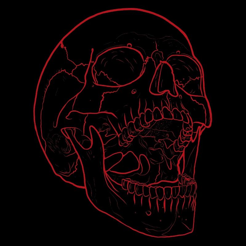 Dumb Scream - Skull in red