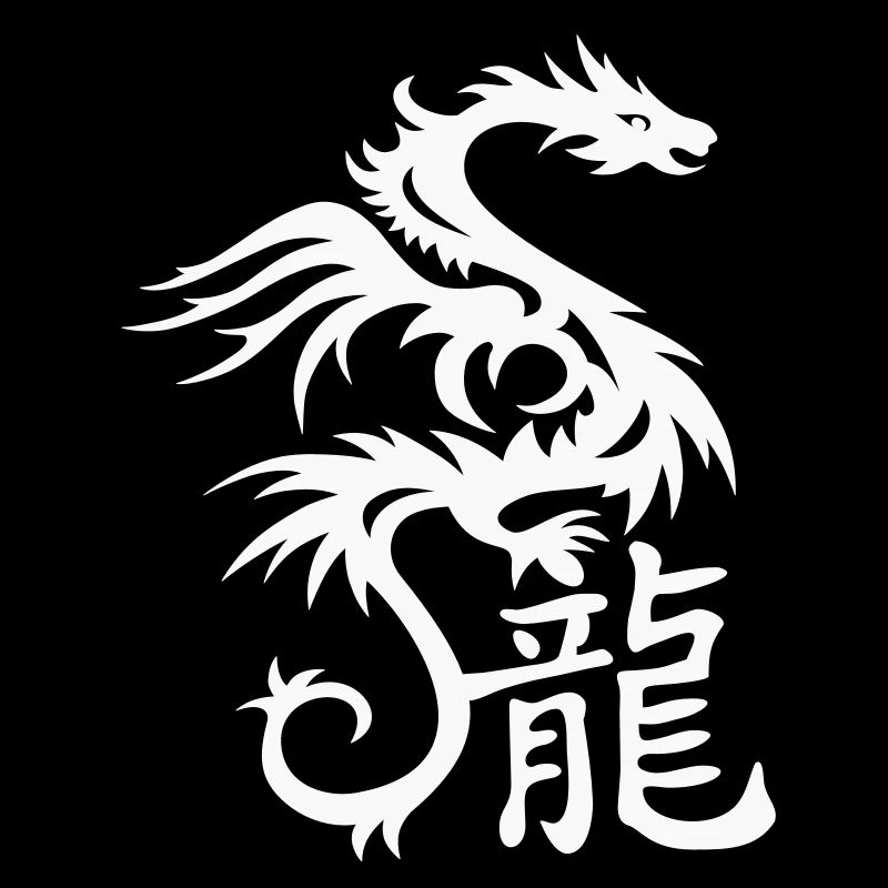Dragon avec caractères chinois