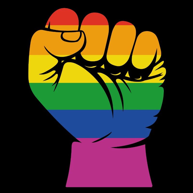 Poing dans la conception de l'arc-en-ciel - cadeau