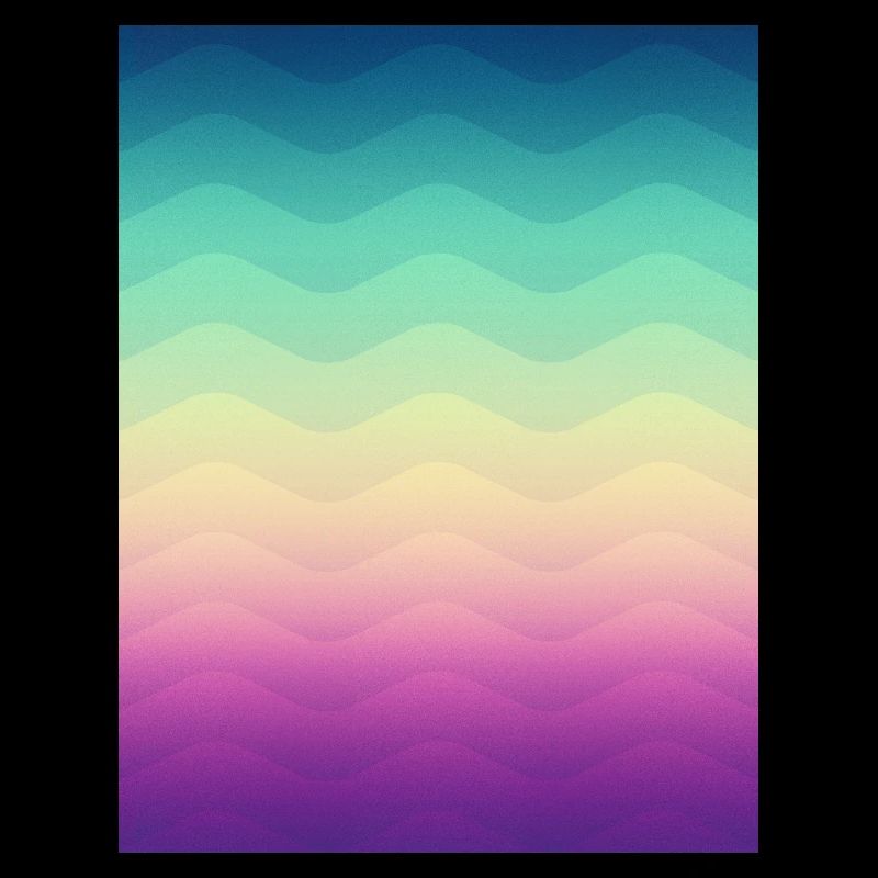 Minimal Geometry Waves (Rainbow) - Phone Case