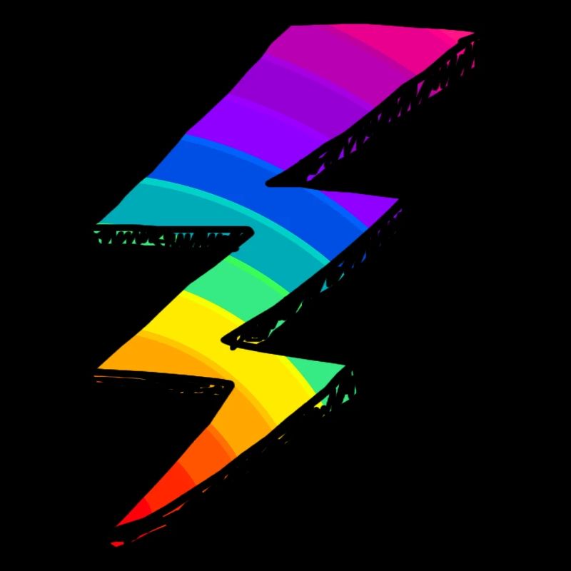 Bunter Blitz. Regenbogen