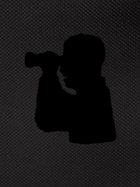 Watching binoculars silhouette