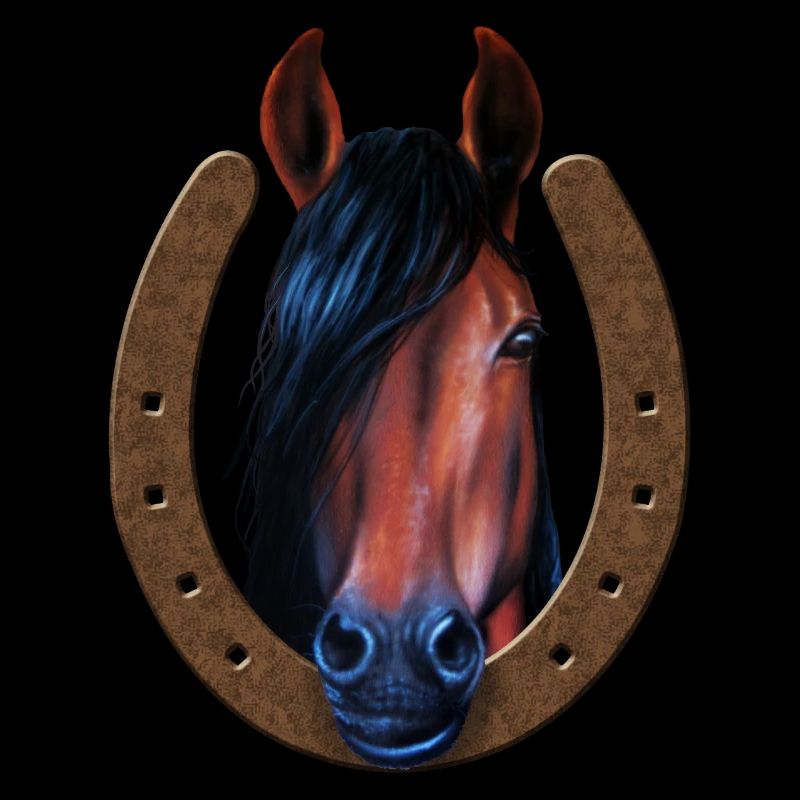 Horse in horseshoe