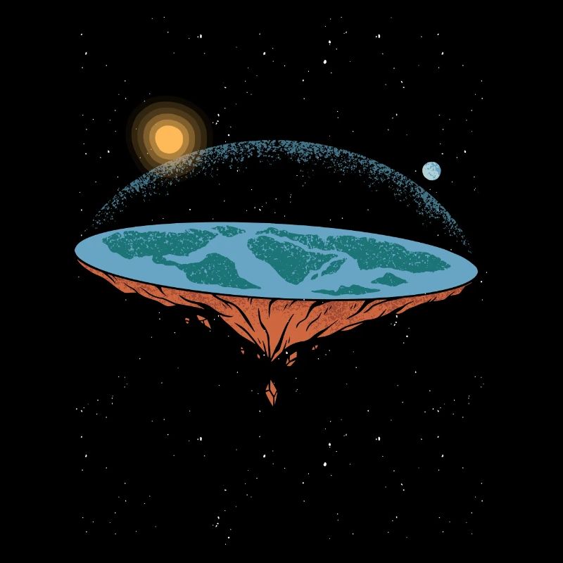 Flat Earth Slice Map Universe Gift