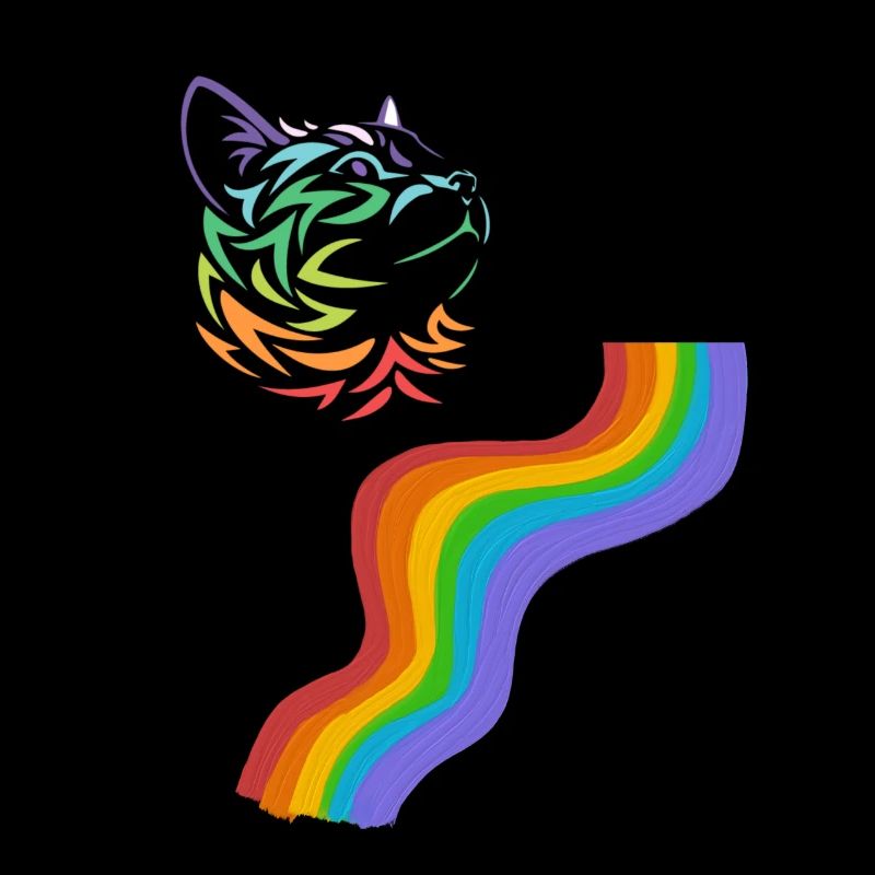 Katze Regenbogen