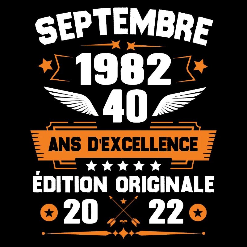 Septembre 1982 Idée cadeau d'anniversaire 40 ans