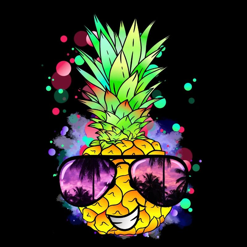 Ananas mit cooler Sonnenbrille