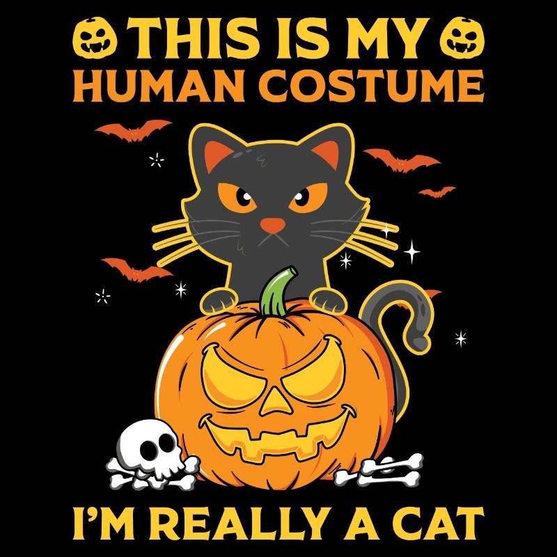 Sorcière chat d’Halloween