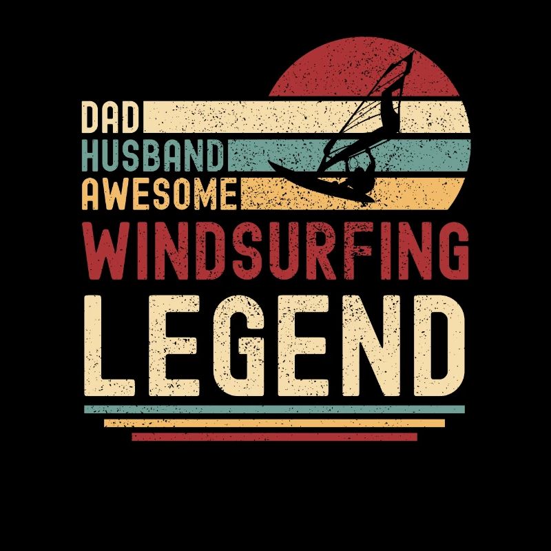 Papa Ehemann Windsurfen Legende vintage retro