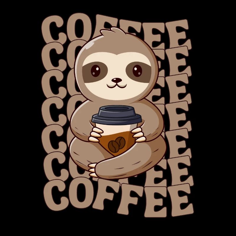 Faultier Kaffee Cafe Faultier braucht Kaffee