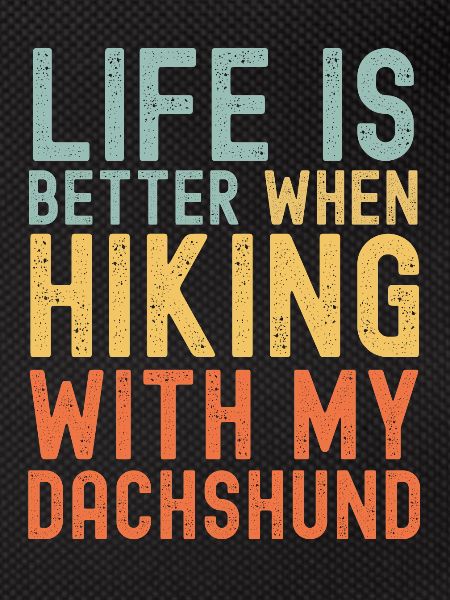 Dachshund Hiking dog retro