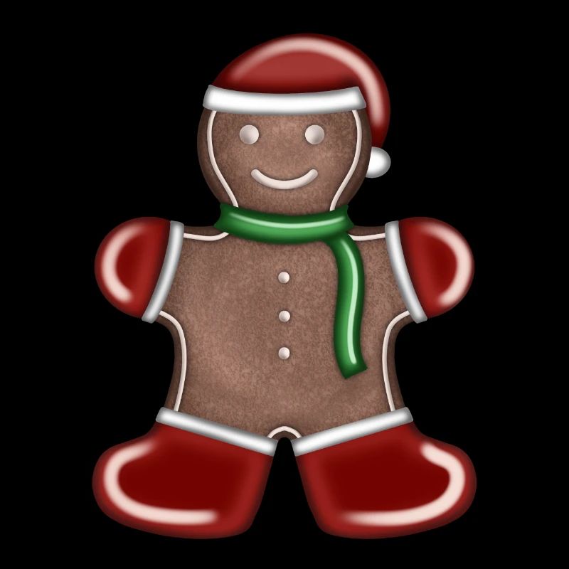 Lebkuchenmann als Weihnachtsmann