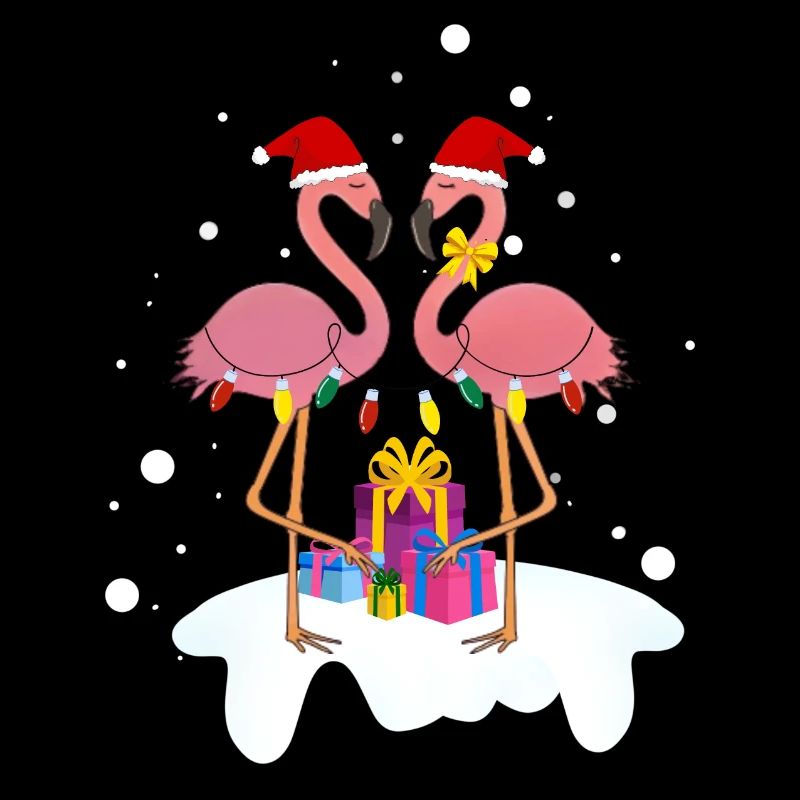 Flamingo-Weihnachten. Weihnachtsgeschenk