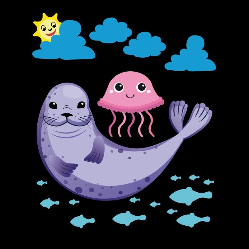 Petit phoque Méduse de poisson soleil