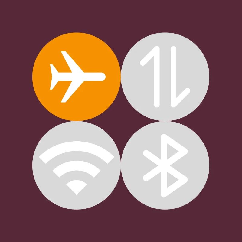 Mode avion du menu rapide