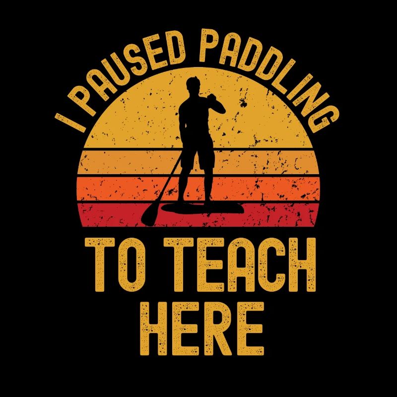 Paddleboard et professeur rétro vintage