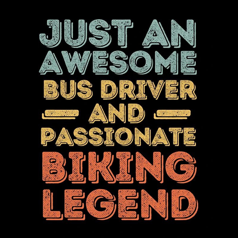 Bus driver cycling retro