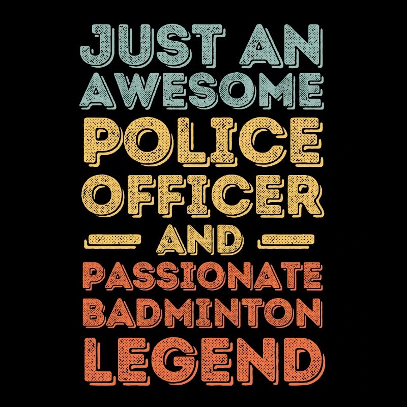 Policeman Badminton retro