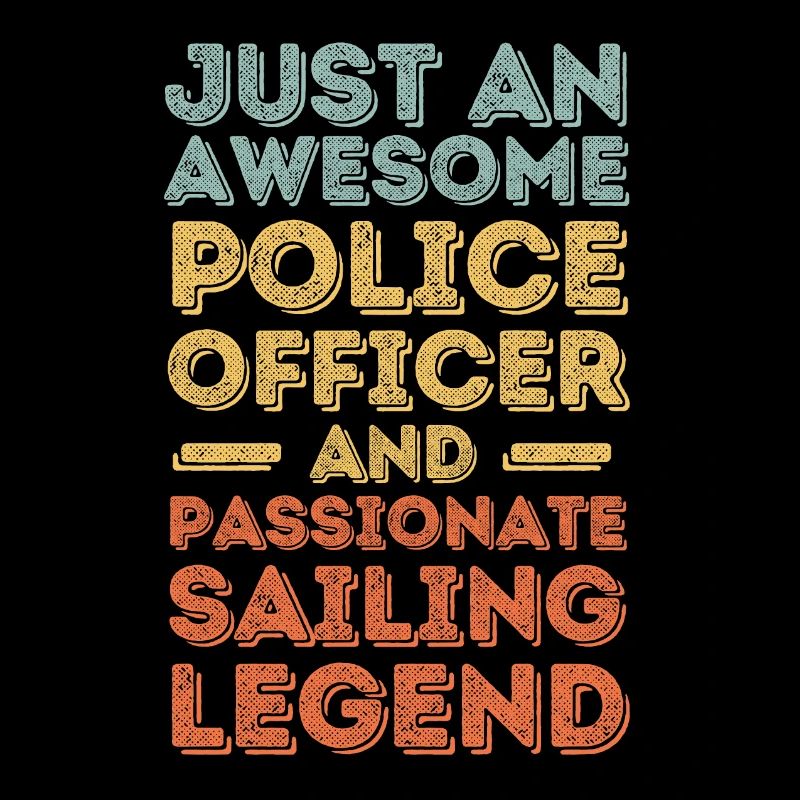 Policeman sailing retro