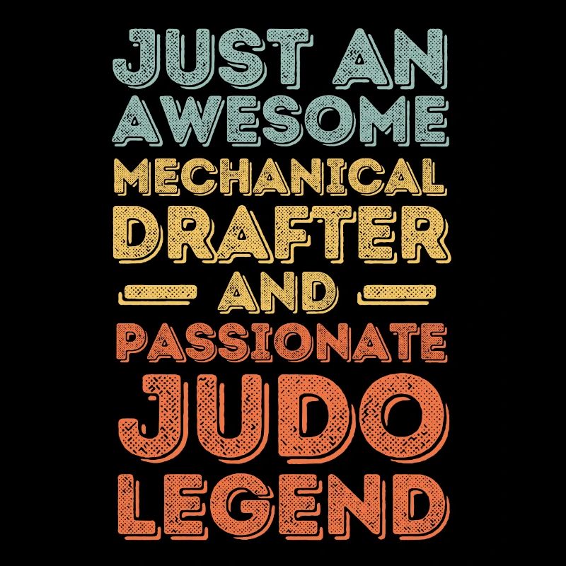 Technischer-Zeichner Judo retro