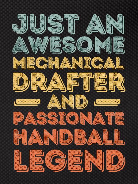 Technical draughtsman handball retro