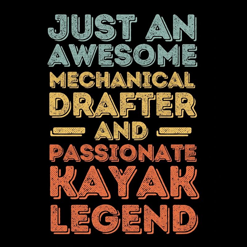 Technical draughtsman Kayak retro