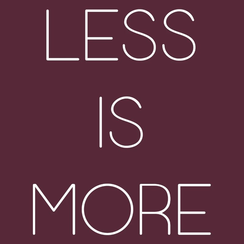 Moins, c’est plus