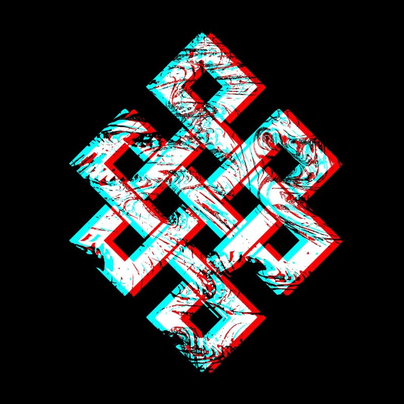 Karma Psychedelic 3D Glitch Anaglyph Fancy