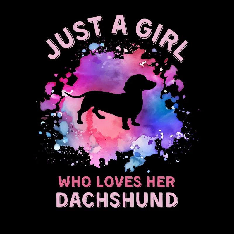Nur ein Mädchen, das ihren Dackel liebt