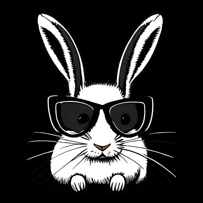 White Rabbit with Sunglasses Easter