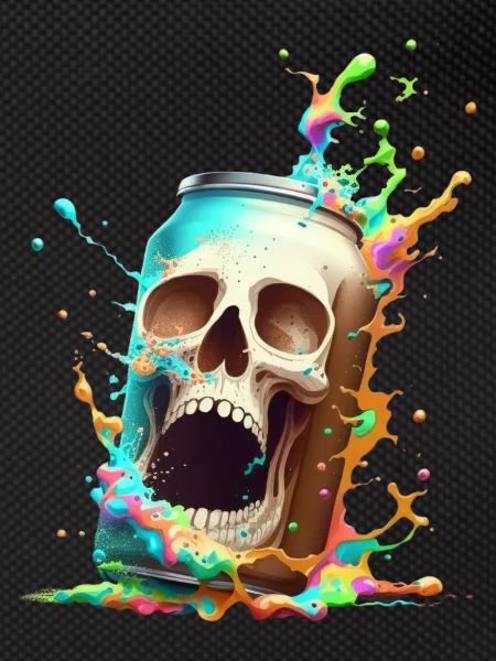 Beer Can Skull Explosion