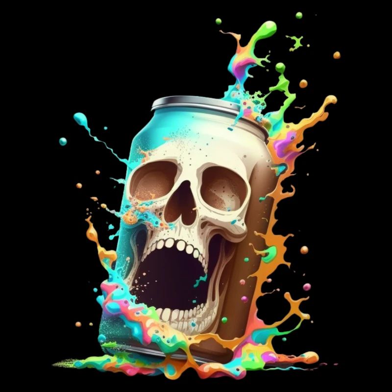 Bierdose Totenkopf Explosion