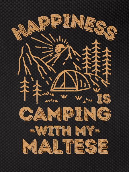 Camping with maltese