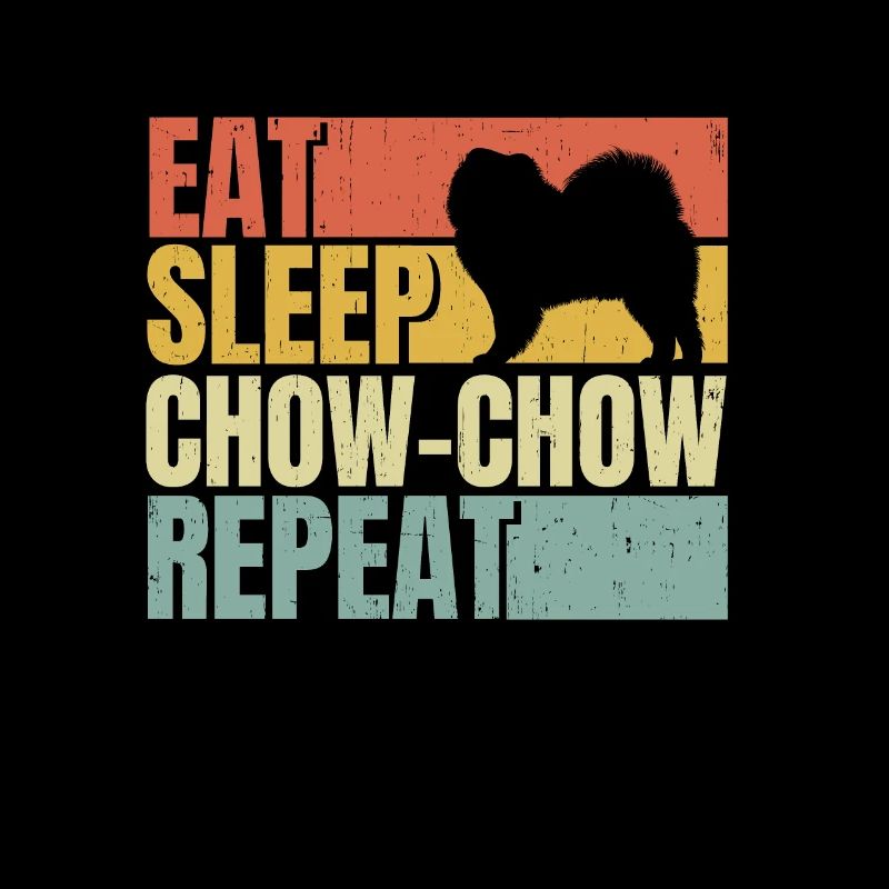 Manger dormir Chow-chow répéter