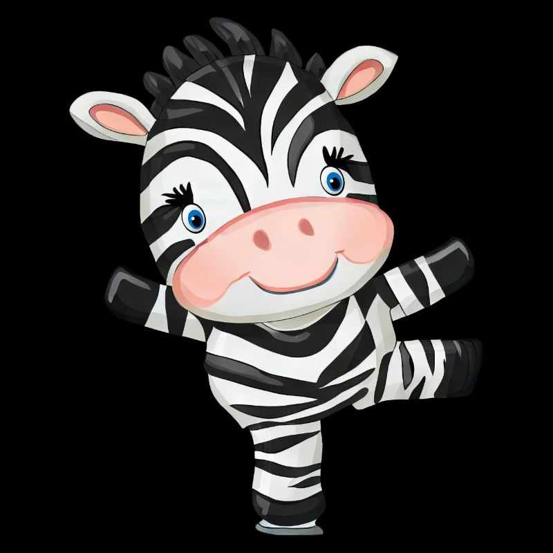 Tanzendes Zebra auf Eis - Eisläufer Design